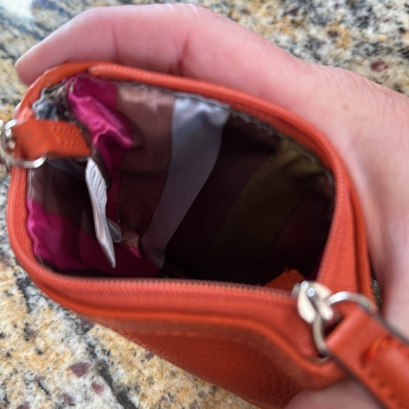 Clarks Leather Burnt Orange Card Wallet Change Purse (TD) - Picture 6 of 6